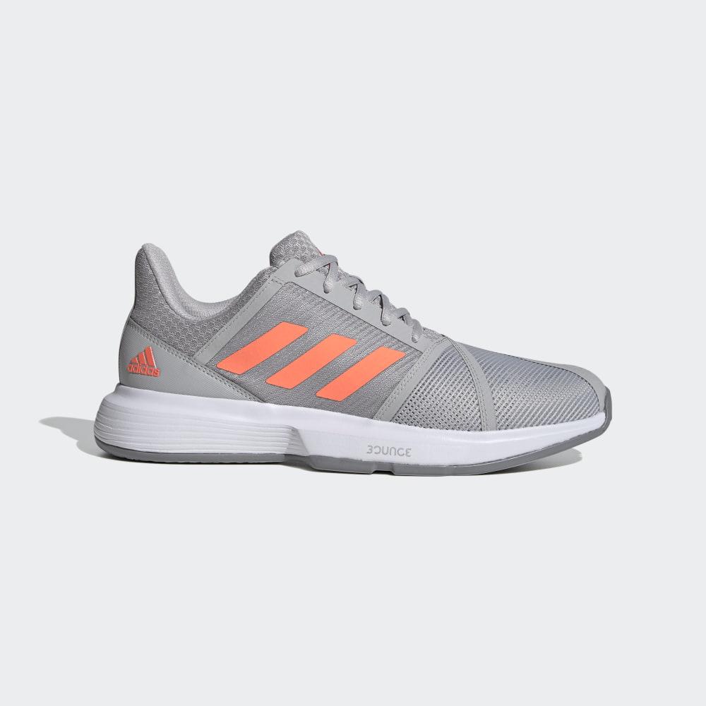 Adidas Men's CourtJam Bounce Tennis Shoes Grey/Coral/Grey Ireland EF2479